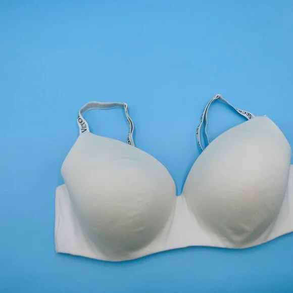 Victorias Secret T-shirt Bra 40DD White Lightly Lined Wireless Padded Lingerie - Picture 2 of 10
